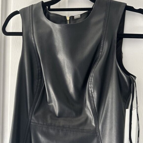 NEW WITH TAGS**CALVIN KLEIN**SUPER SOFT **BLACK*SHEATH DRESS*SIZE 6 - Picture 5 of 12